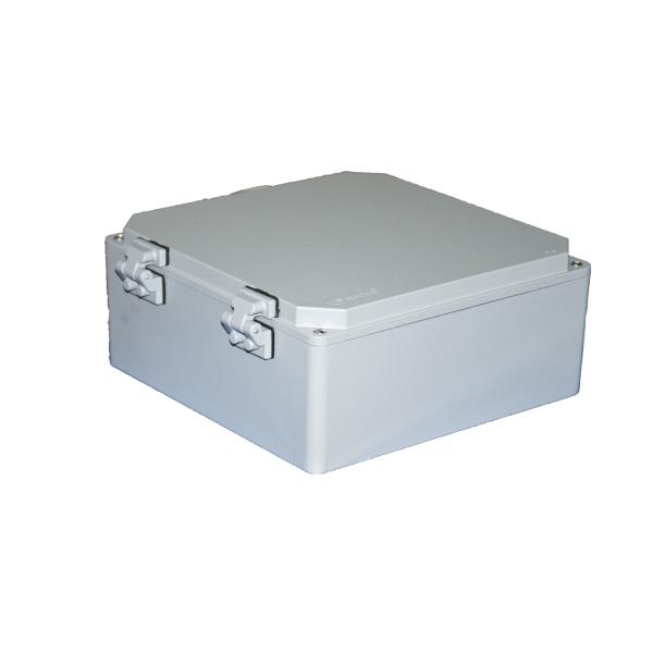 Aluminium-Schaltschrank mit Scharnieren 250x250x110mm